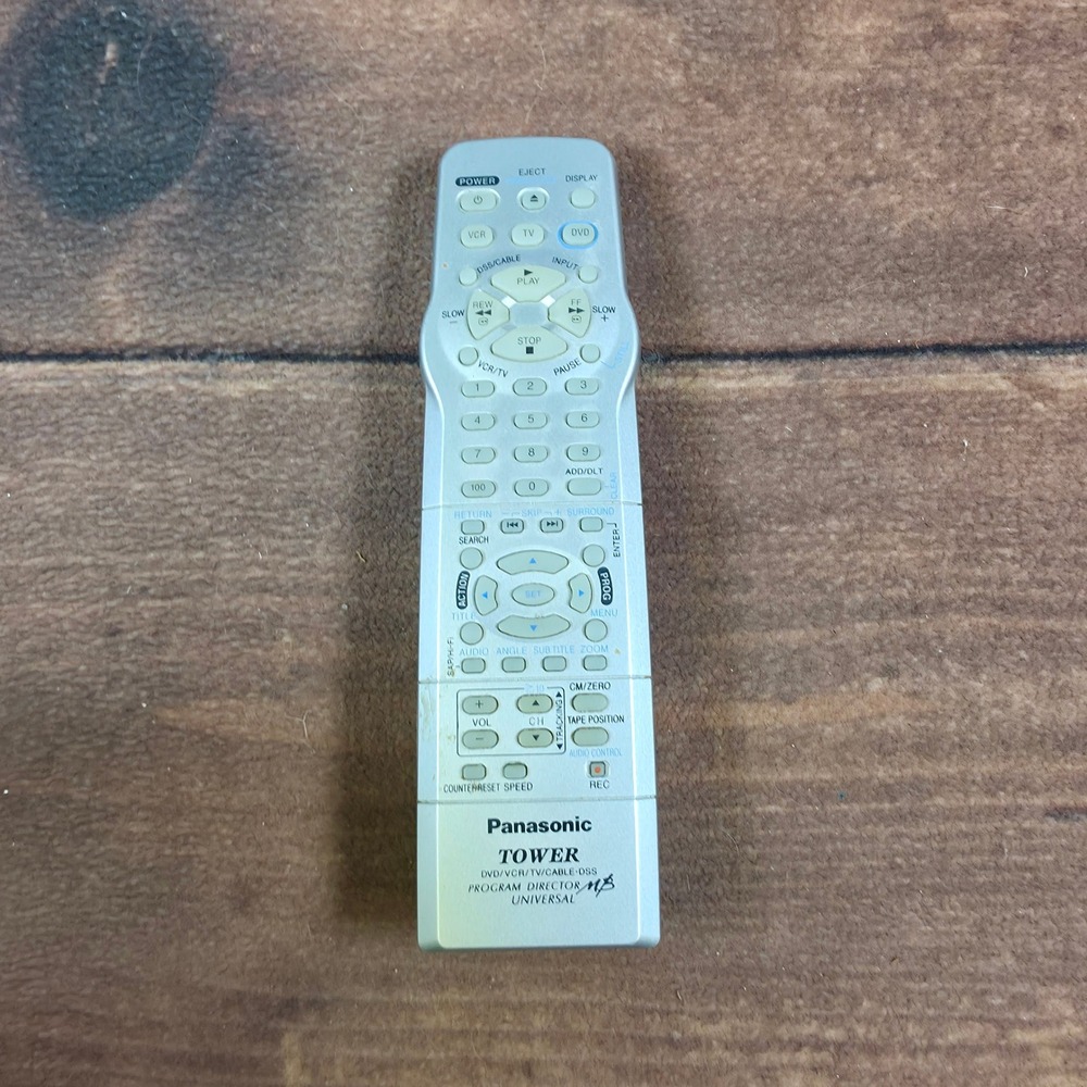 Panasonic Tower Program Director MB Universal Remote Silver Good Multi-Device